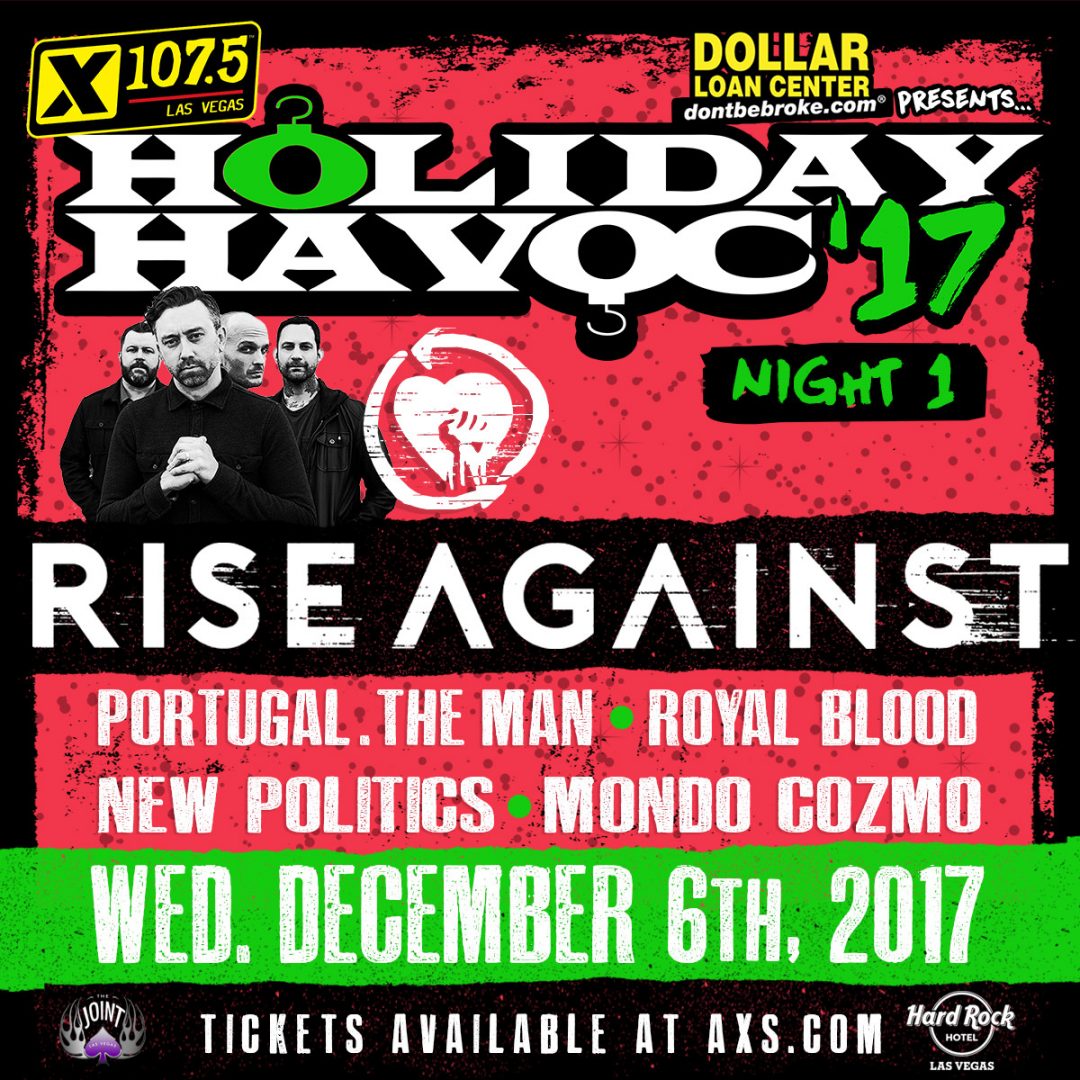 KXTE (X107.5)/Las Vegas Announce Holiday Havoc Night One Featuring Rise