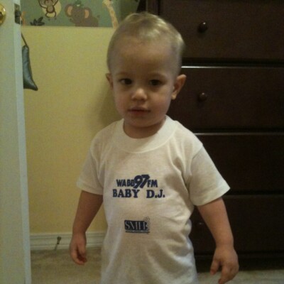 This was my son Logan at just over a year old as a Baby WABB DJ.