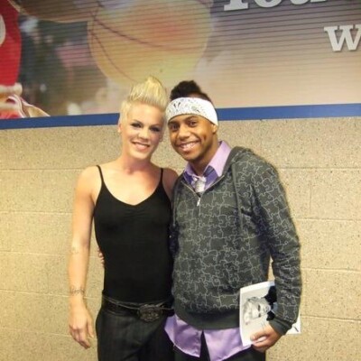 Working at WNCI in 2005 when I thought it was dope to rock a mohawk with P!nk.