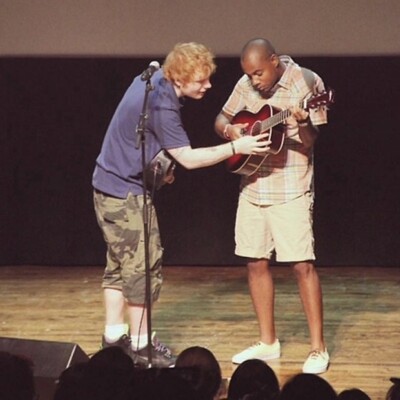 One-on-one guitar lessons from Ed Sheeran at our Q102 Philly Listener Lounge.
