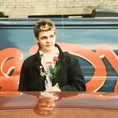 After first “real” radio show at 98 PXY Rochester, 1986