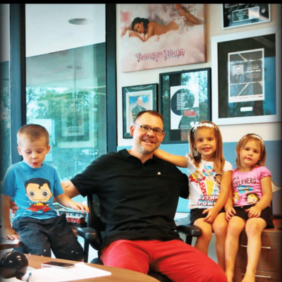Always love it when the Triplets visit Daddy at the radio station!