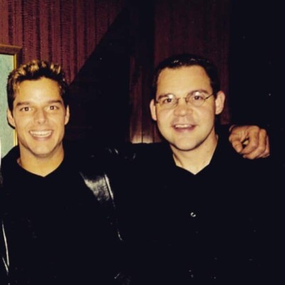 Hangin with Ricky Martin in 2000 at a party in NYC